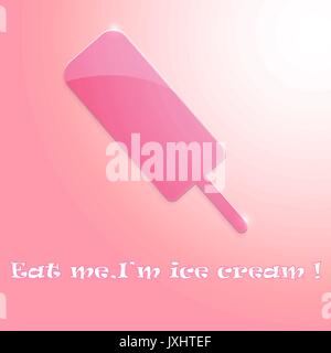 Glass ice cream poster Stock Vector