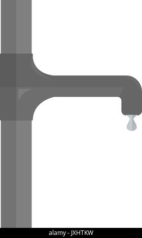Water pipe with drop Stock Vector