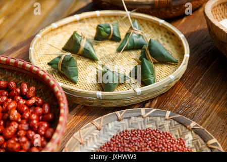 Traditional Chinese rice-pudding Stock Photo