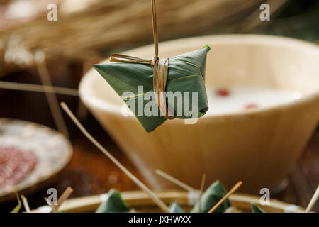 Traditional Chinese rice-pudding Stock Photo