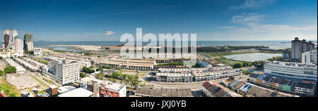Panorama view of Malacca city, Malaysia from high building Stock Photo