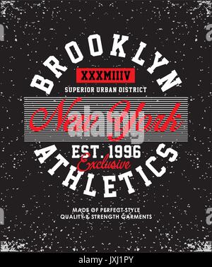 Athletics Brooklyn Sports Stock Vector