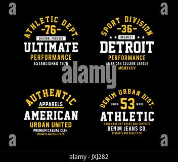Set Athletic Sport Stock Vector