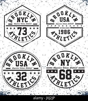 set athletic sport Stock Vector