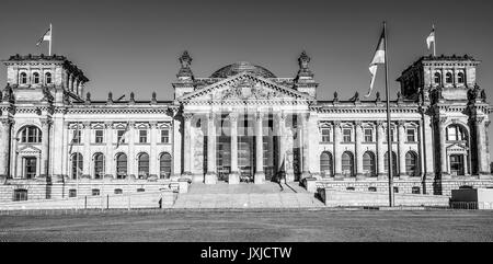 Front of Federal Government Office - Deutscher Bundestag in Berlin - BERLIN / GERMANY - SEPTEMBER 2, 2016 Stock Photo