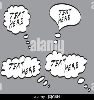 vector illustration abstract speech or thought bubble