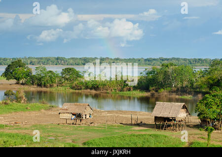 Amazonas landscape. The photo present typical indian tribes in Brazil Stock Photo