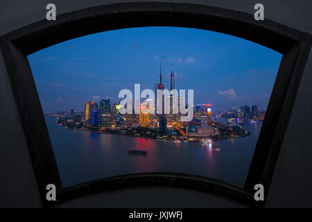 Night view of Shanghai City Stock Photo