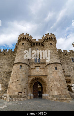 Palace of the Knights at Rhodes island, Greece Stock Photo by