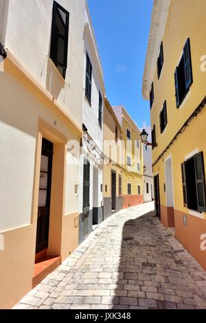 Street scene ciutadella menorca minorca Stock Photo