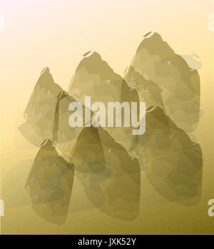 abstract watercolor mountaine texture landscape Stock Vector