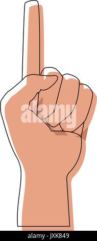 Hand showing five finger waving gesture icon Vector Image