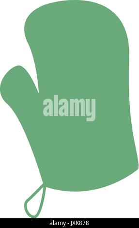 kitchen protective glove on white background Stock Vector