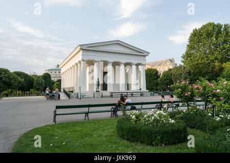 A view of the old building in the Volksgarten in Vienna Stock Photo