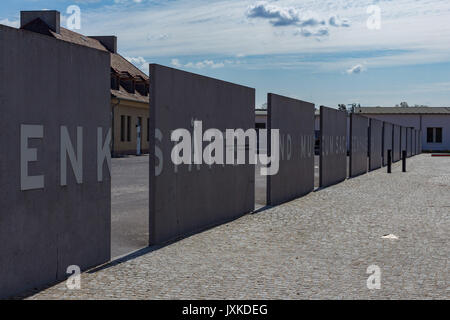 Entrance to the memorial museum at Sachsenhausen concentration camp Stock Photo