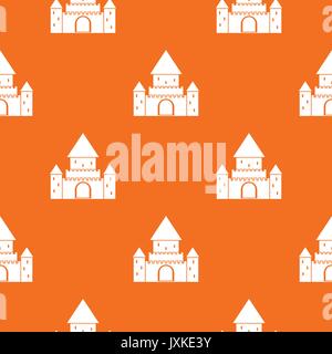 Chillon Castle, Switzerland pattern seamless Stock Vector