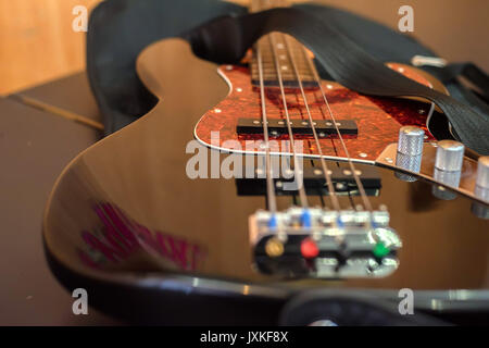 Bass guitar close up Stock Photo