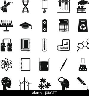 Academic degree icons set, simple style Stock Vector Art & Illustration