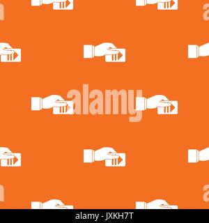 Hand with parking ticket pattern seamless Stock Vector