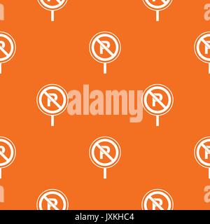 No parking sign pattern seamless Stock Vector
