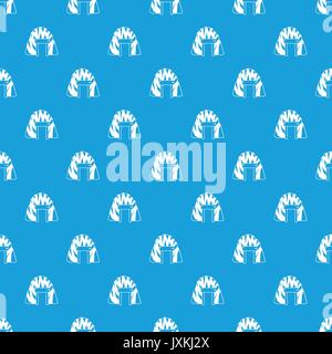 Mine in mountain pattern seamless blue Stock Vector