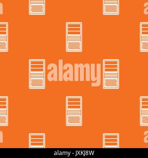 Black computer system unit pattern seamless Stock Vector