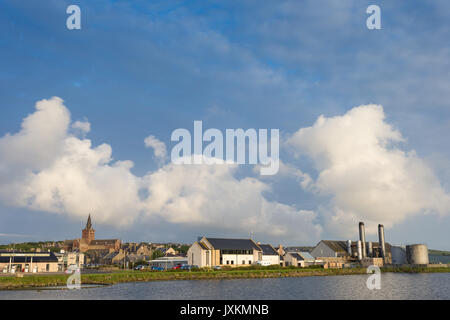 View of Kirkwall and some of its industry, Orkney, Scotland UK Stock Photo