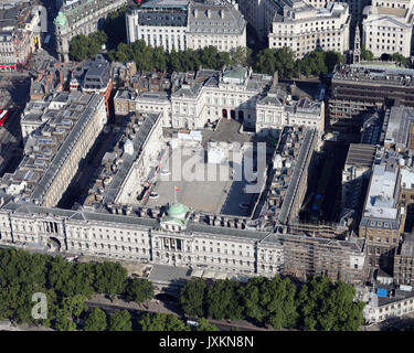 aerial view of Somerset House on Strand, London, UK Stock Photo