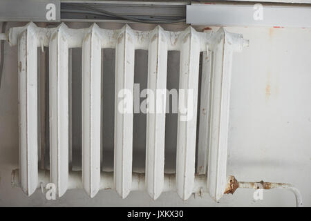 Old battery for a warming shelter. Stock Photo