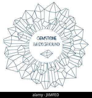 Round frame with crystal splash Stock Vector