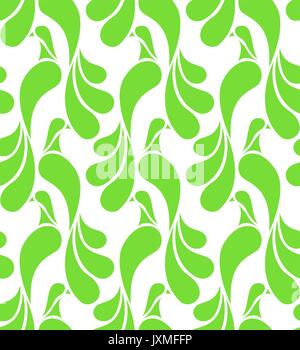 Seamless pattern made of abstract green birds Stock Vector