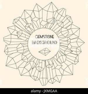 Round frame with crystal splash Stock Vector