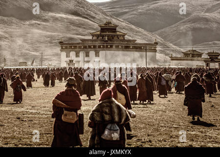 Yaqing Buddhist Island of Sichuan Province,China Stock Photo