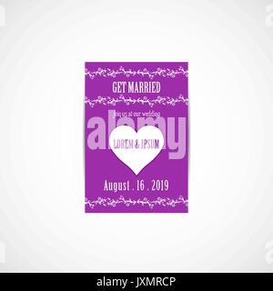 Wedding Invitation Card, Vector, Illustration, Eps File Stock Vector
