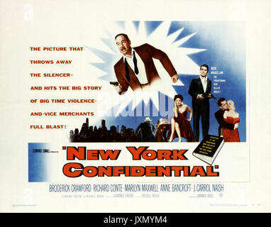 NEW YORK CONFIDENTIAL 1955 Warner Bros film Stock Photo