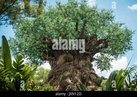 Tree of Life in Disneys Animal Kingdom Theme Park, Orlando, Florida. Stock Photo