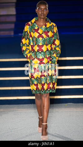 AFWL 2017 models - photos taken by Steve Mack for Africanhair.com during catwalk shows on Saturday 12th August at Freemasons Hall  -London. Stock Photo
