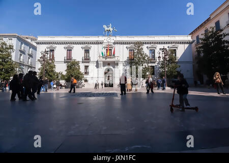 Seat of town Hall or also called City Hall of Granada, Old Convent of the Order of the Carmen, officially inaugurated in 1858, take in Granada, Andalu Stock Photo