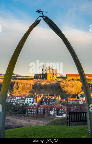 Whale Bone Arch, Whitby, North Yorkshire Stock Photo