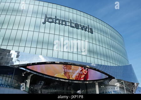 BIRMINGHAM, UK – JUNE 16, 2017 John Lewis, Grand Central, store above entrance to New Street Station Stock Photo