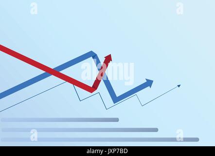 Graphic Set Finance Arrows Chart Infographic Financial Business Growth Stock Vector