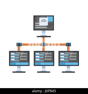 Data Access Icon Cloud Computer Connection Hosting Server Database Synchronize Technology Stock Vector