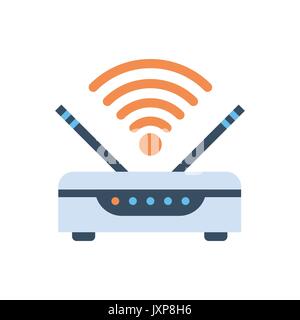 Wifi Router Wireless Internet Connection Icon Stock Vector