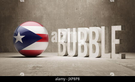 Puerto Rico High Resolution Bubble  Concept Stock Photo