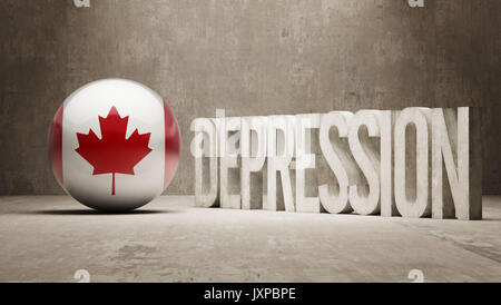 Canada High Resolution Depression Concept Stock Photo