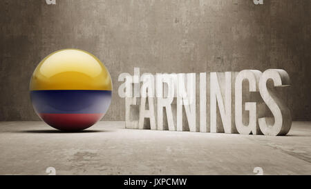 Colombia High Resolution Earnings Concept Stock Photo