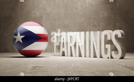 Puerto Rico High Resolution Earnings Concept Stock Photo