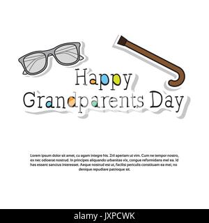 Happy Grandparents Day Greeting Card Banner With Copy Space Stock Vector