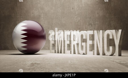 Qatar High Resolution Emergency Concept Stock Photo