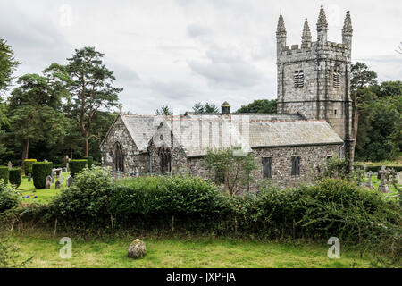 Historic Lydford Church, in Lydford viillage, near Okehampton, Devon, England, UK. Stock Photo